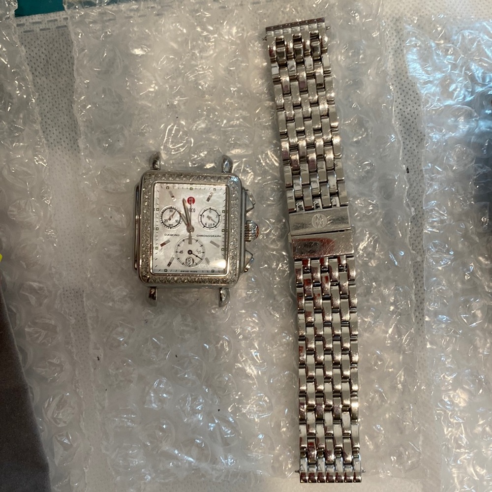 Michele 18mm Diamond Deco Watch